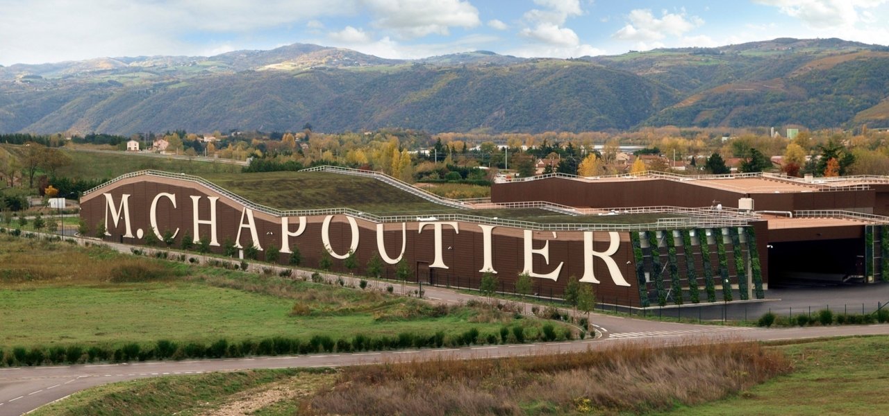 Winery Chapoutier and mountains